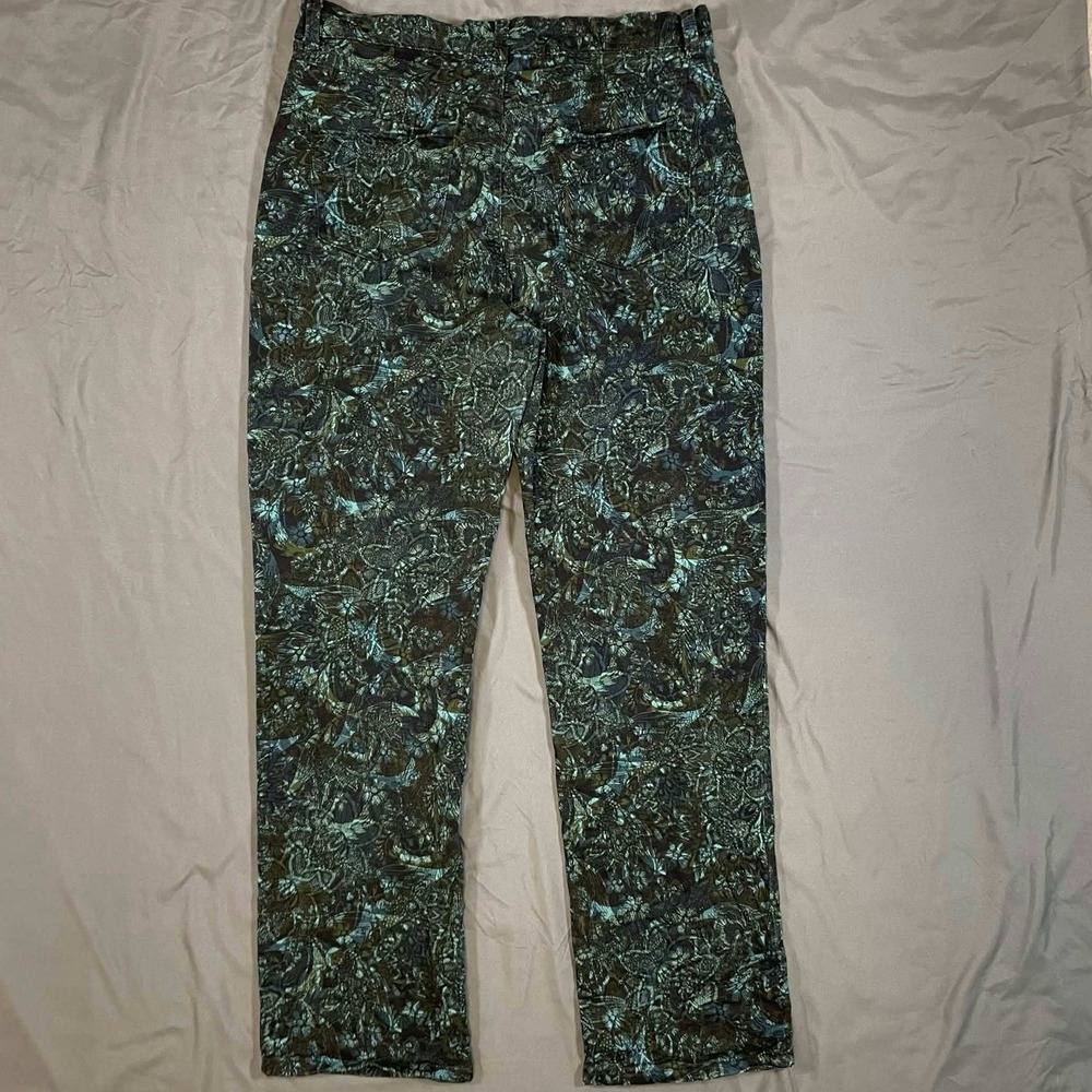 Lot of 3 Gloria Vanderbilt Amanda Jeans Size 16 Khaki Tan, Light Sage, Floral - Picture 6 of 10